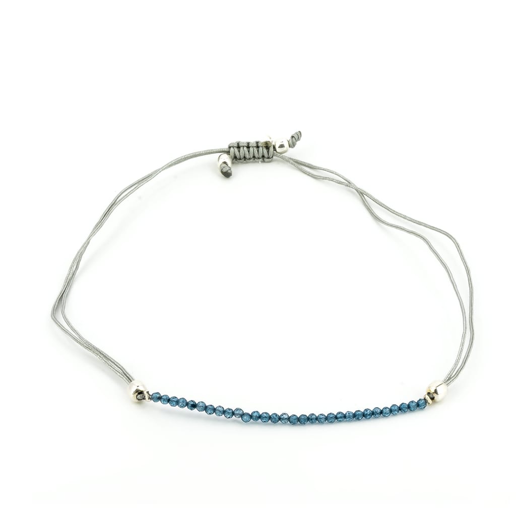 Pulsera de Apatito Macramé Bola Facetada