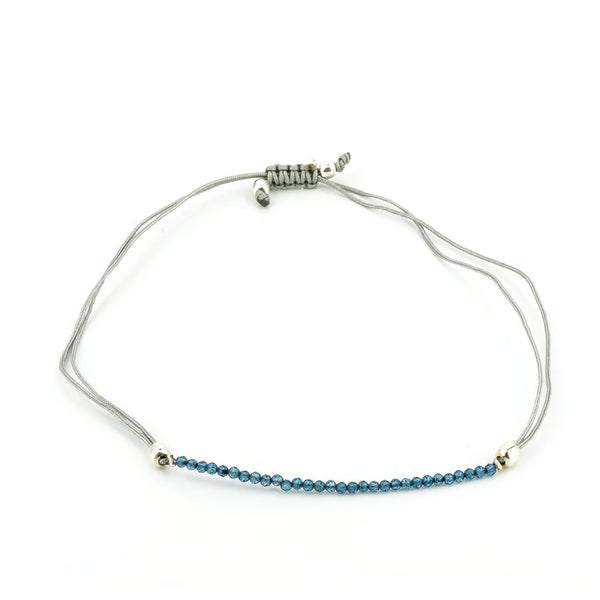 Pulsera de Apatito Macramé Bola Facetada