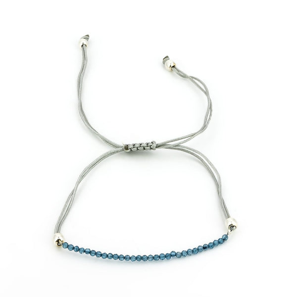 Pulsera de Apatito Macramé Bola Facetada