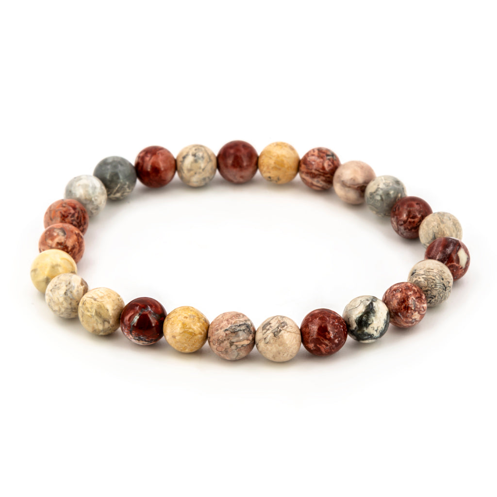 Pulsera de Jaspe Sardónice Bola Lisa