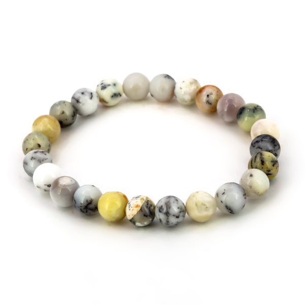 Pulsera de Ópalo dendrítico Bola Lisa