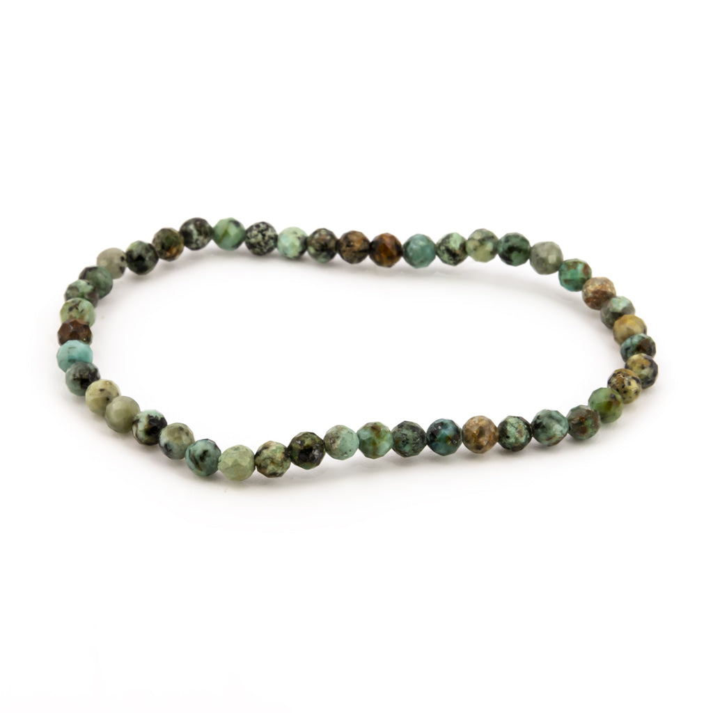 Pulsera de Turquesa Africana Bola Facetada
