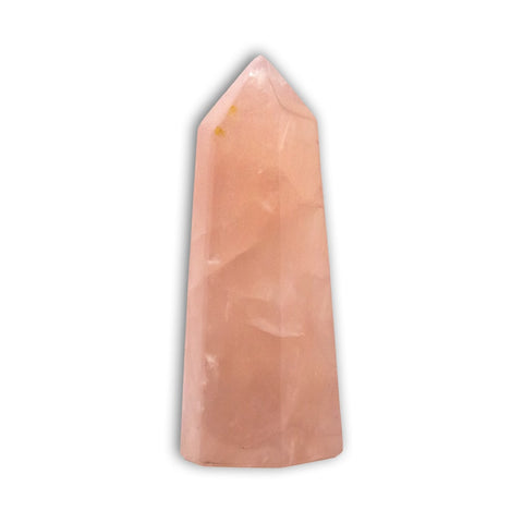 Punta de Cuarzo Rosa con base plana grande