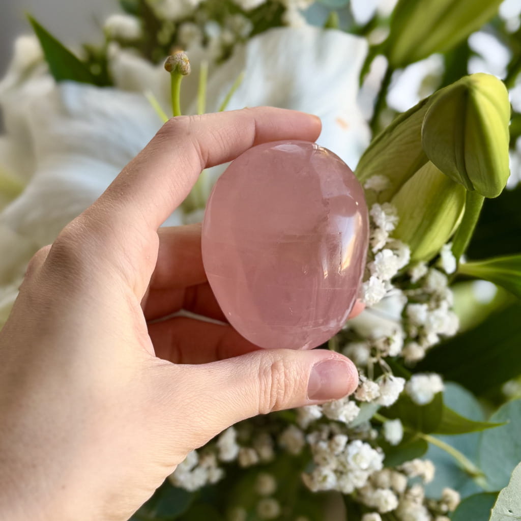 Rodado Extra Grande de Cuarzo Rosa