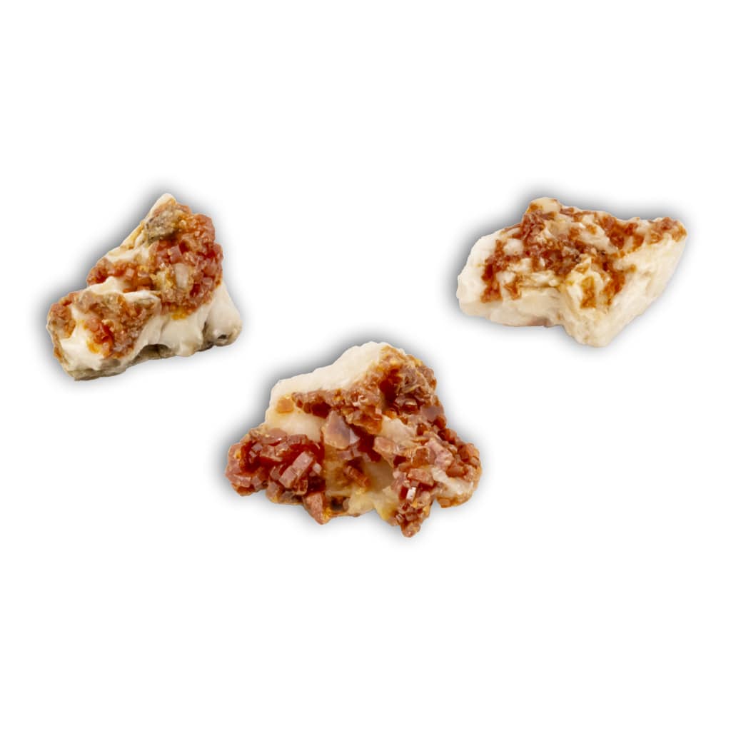 Vanadinita sobre barita