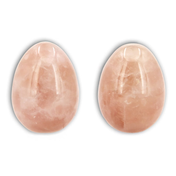 Huevo Yoni perforado de Cuarzo Rosa
