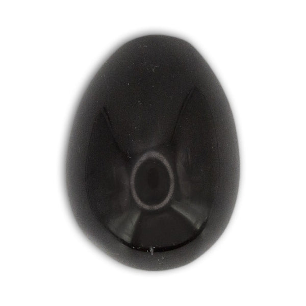 Huevo Yoni perforado de Obsidiana