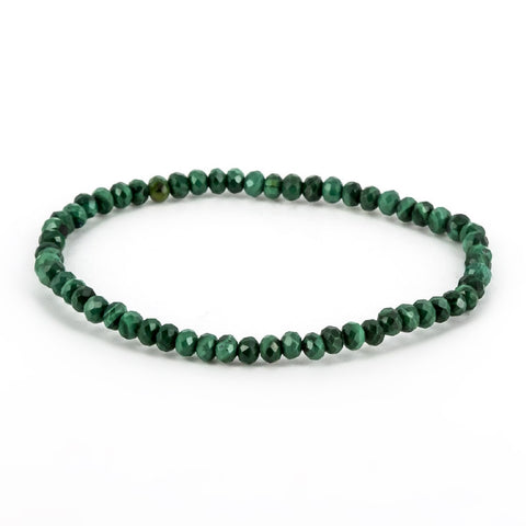 Pulsera de Malaquita Bola Facetada