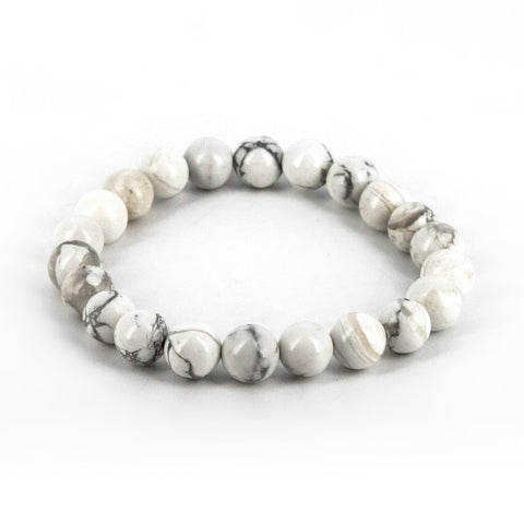 Pulsera de Howlita Bola Lisa