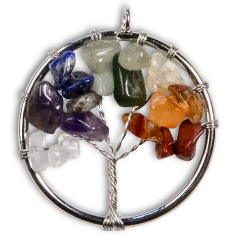 Colgante de Árbol de la Vida de Los 7 Chakras