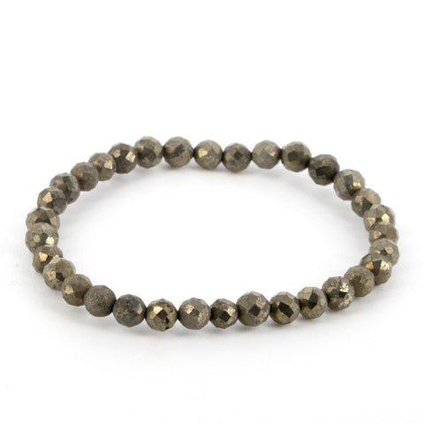 Pulsera de Pirita Bola Facetada