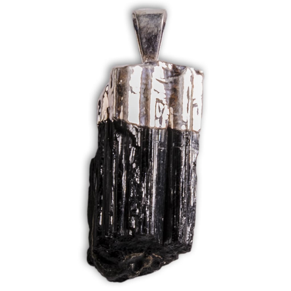 Colgante de Turmalina negra con plata