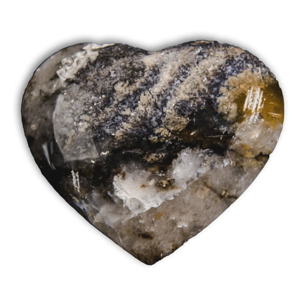 Corazon Cuarzo agata musgosa