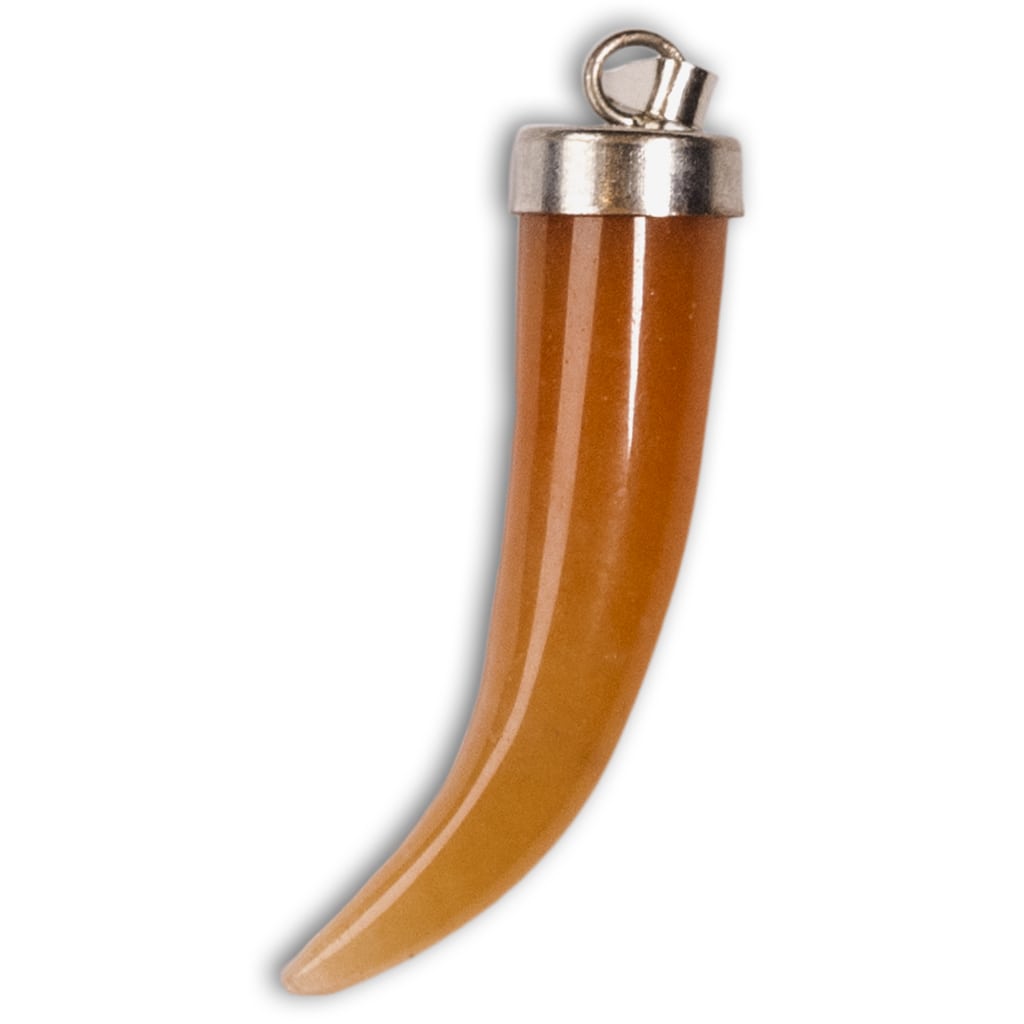 Colgante de Calcita Naranja Colmillo