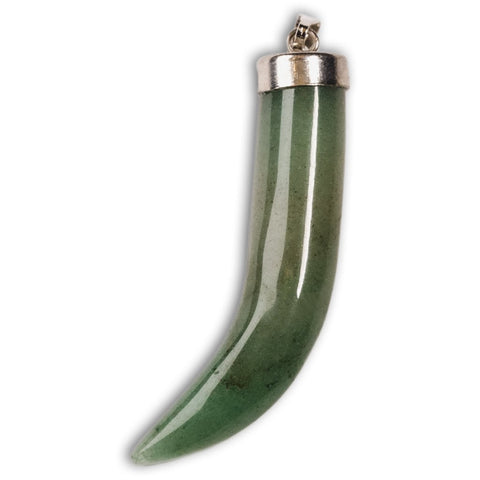 Colgante de Aventurina colmillo plata
