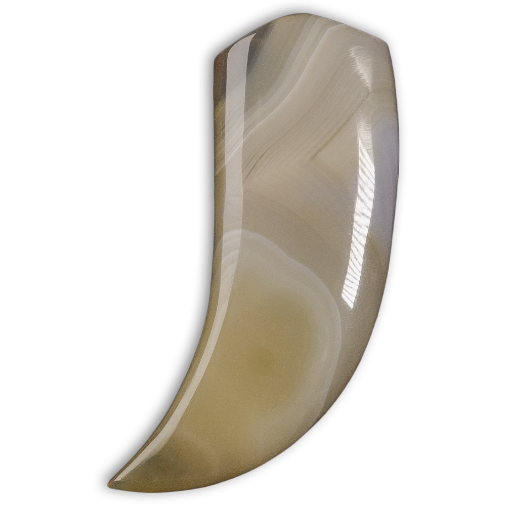 Colgante de Ágata Colmillo Grande claro