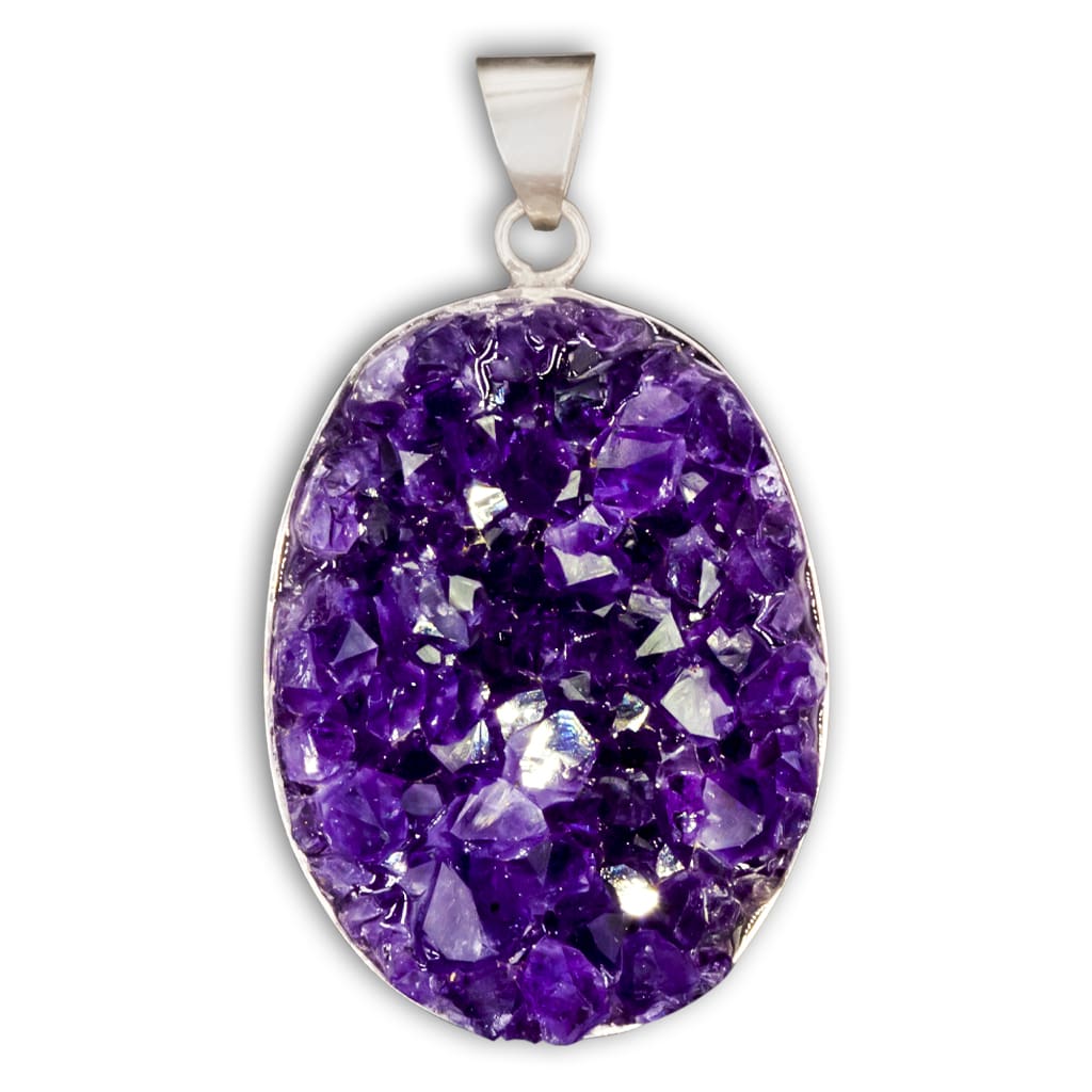 Colgante en plata de Amatista drusa