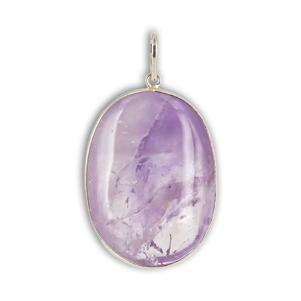 Colgante de Amatista Oval en Plata