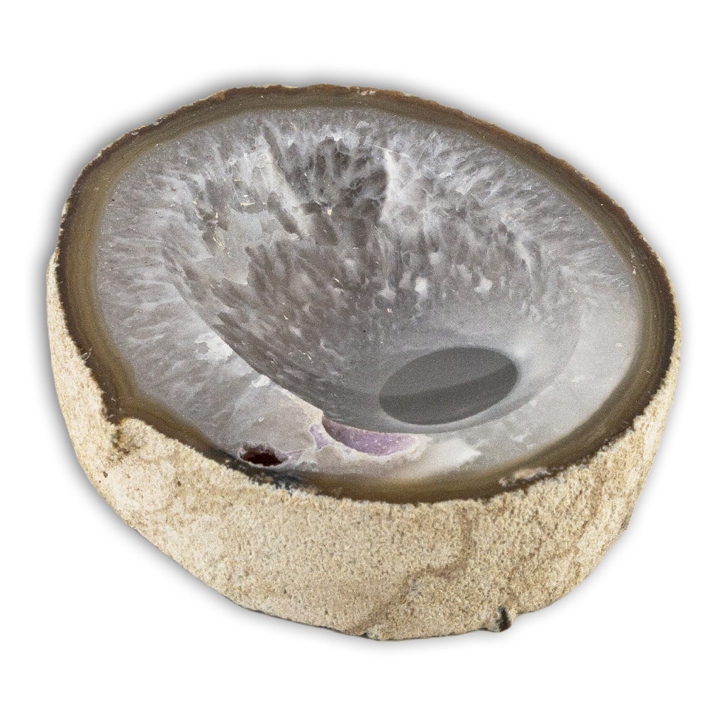 Cuenco de Ágata y Cuarzo pulido