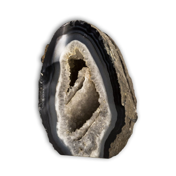 Geoda de Ágata base plana con cuarzo