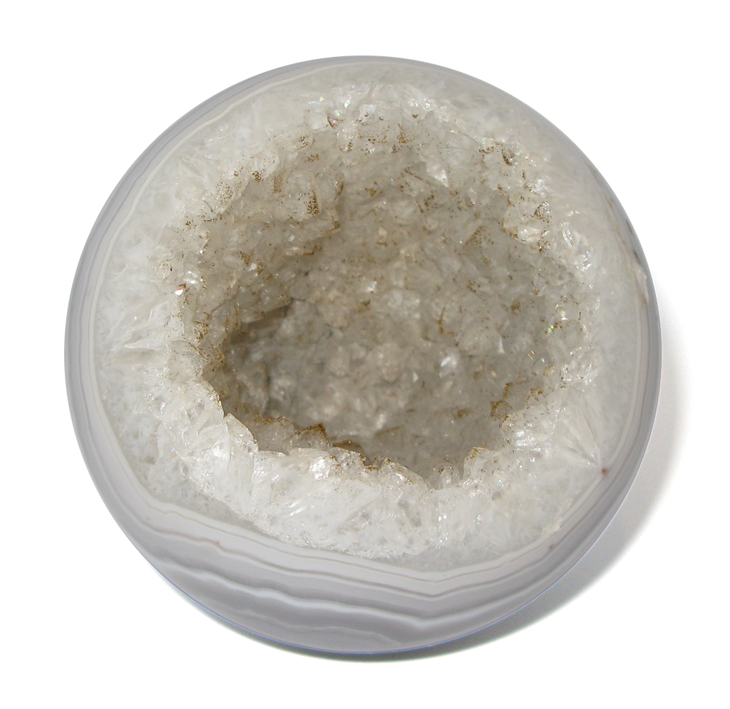 Esfera de Ágata bandeada con Geoda