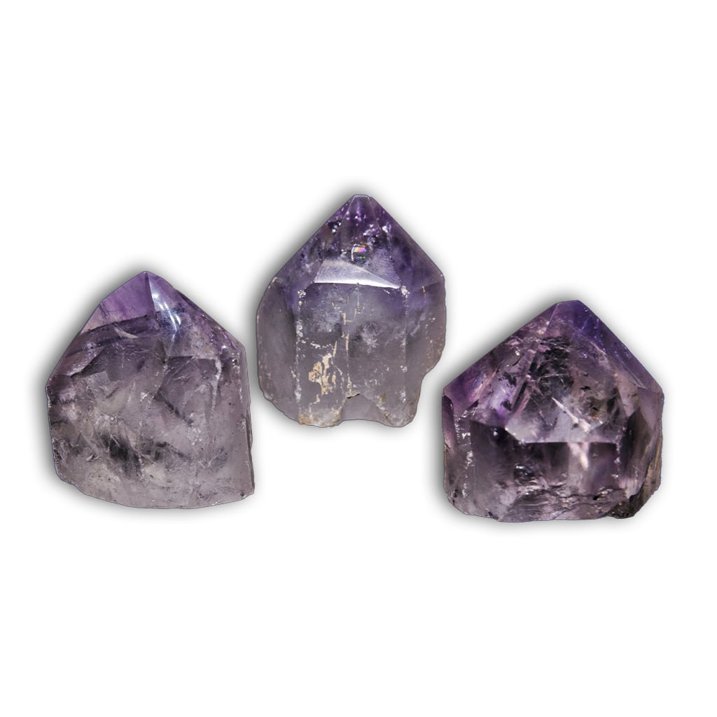 Puntas de Ametrino semipulido