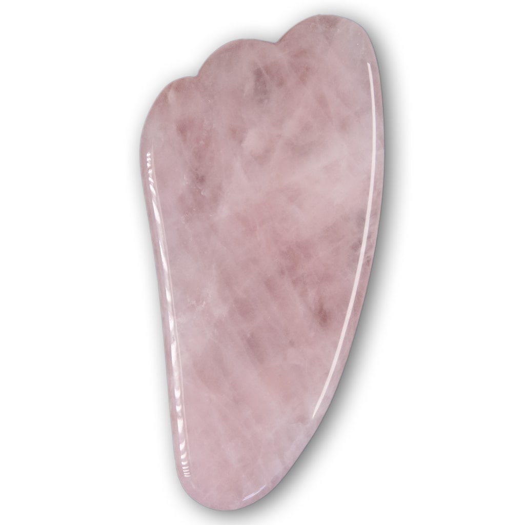 Masajeador Gua Sha Cuarzo Rosa
