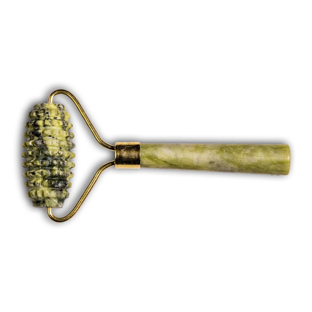 Masajeador Rodillo de Jade Rugoso– Piedras Rodadas