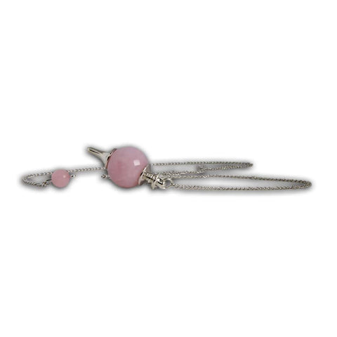 Péndulo de Cuarzo Rosa Redondo
