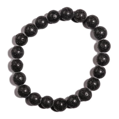 Pulsera de Lava Volcánica Bola Lisa