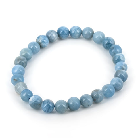 Pulsera de Aguamarina Bola Lisa