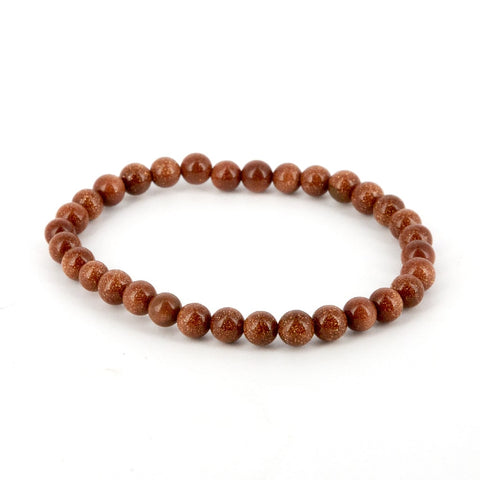 Pulsera de Aventurina Dorada Bola Lisa