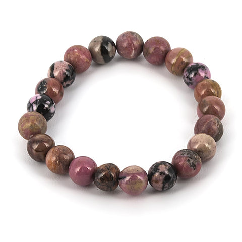 Pulsera de Rodonita Bola Lisa