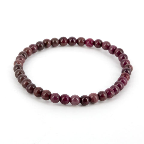 Pulsera de Thulita Bola Lisa