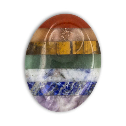 Rodado plano de 7 Chakras con hendidura