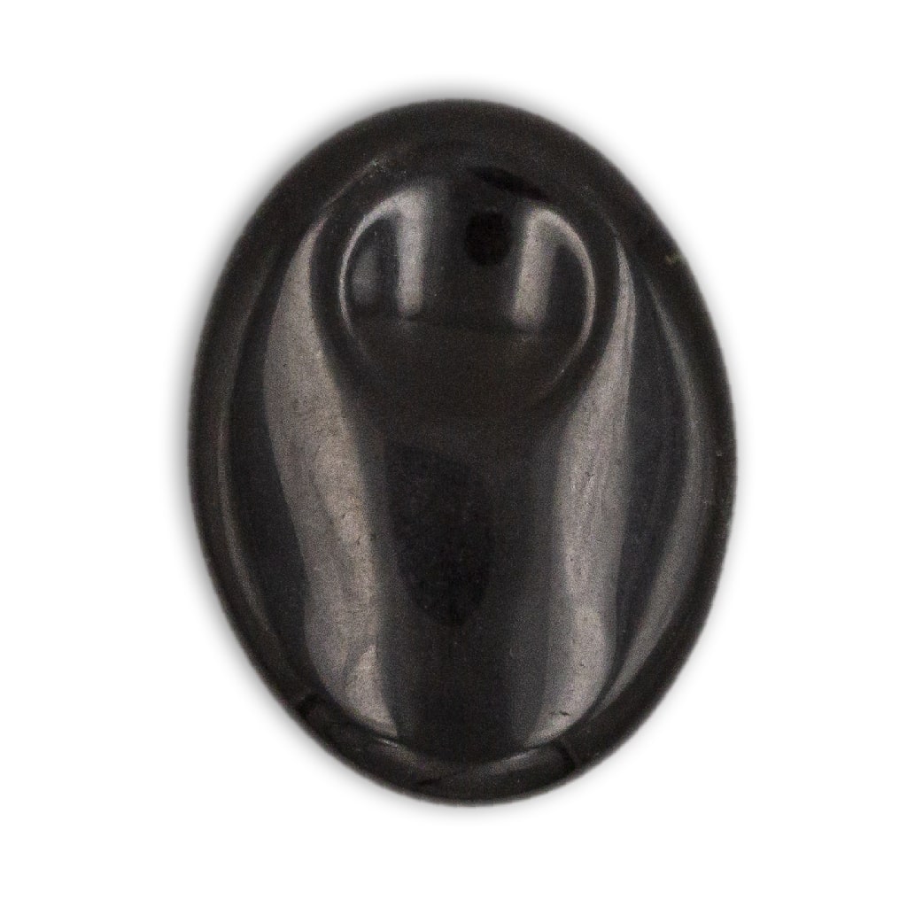 Rodado plano de Obsidiana con hendidura
