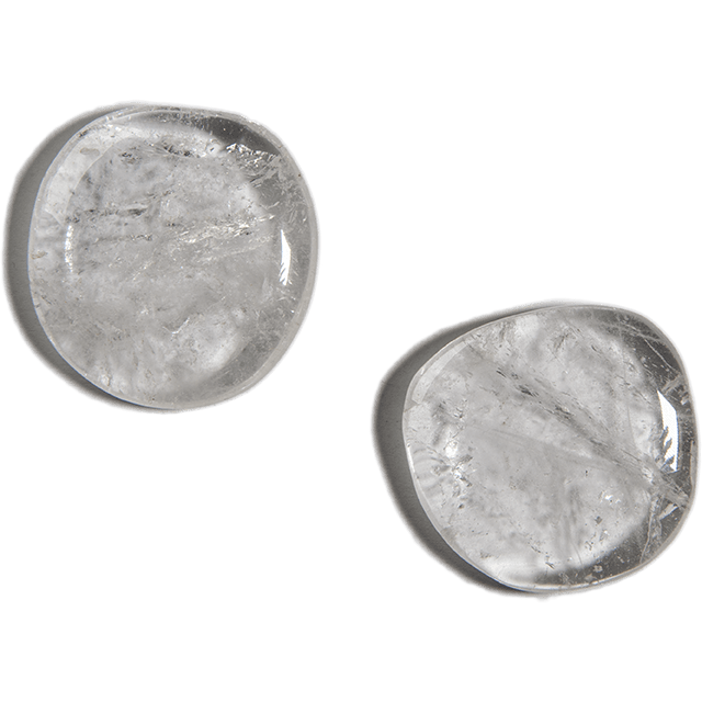 Rodado plano chakra cristal de roca