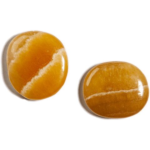 Rodado plano chakra calcita naranja