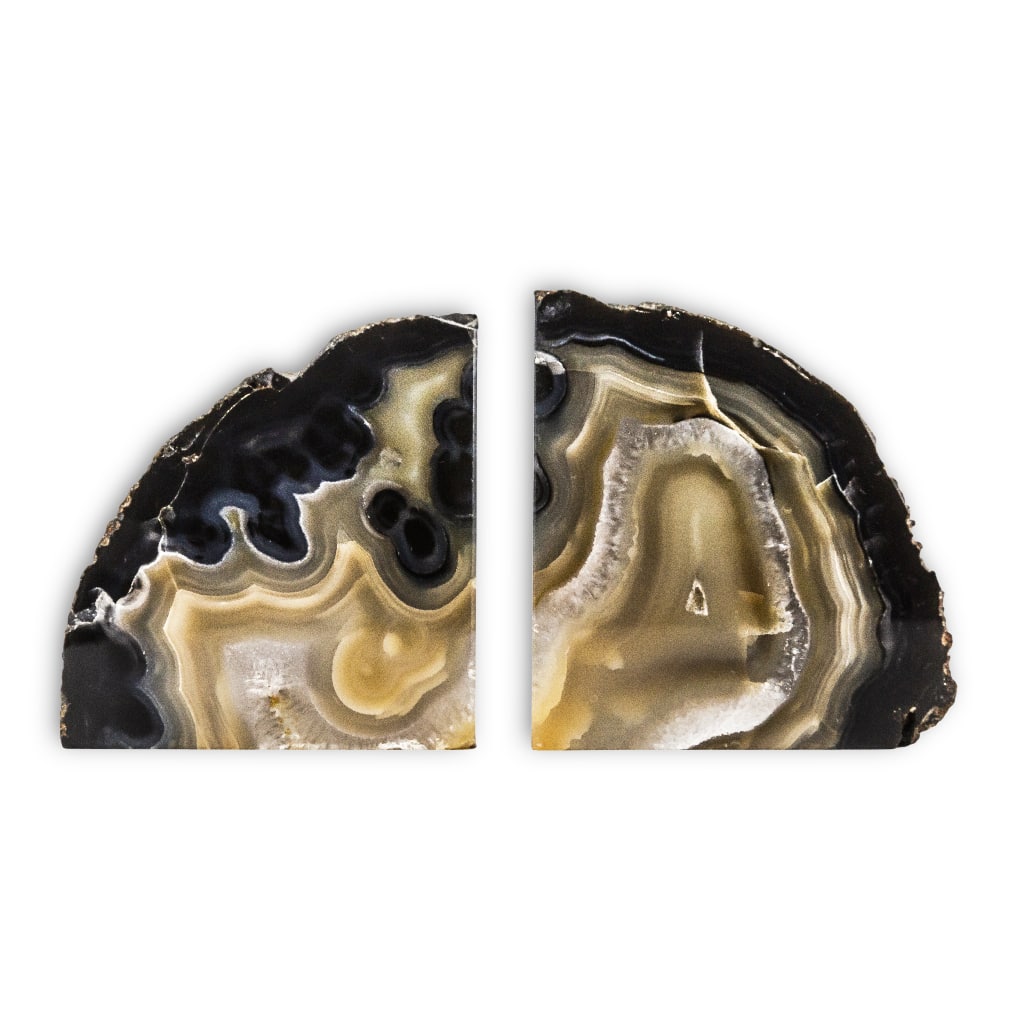 Sujetalibros agata y cuarzo