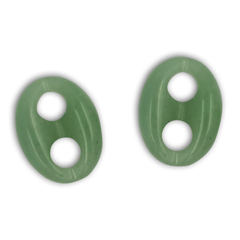 Cabujón de Aventurina verde Oval Forma ocho