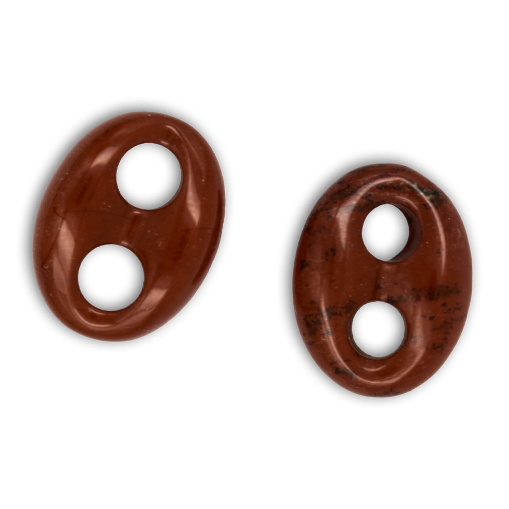 Cabujón de Jaspe Rojo Oval Forma ocho