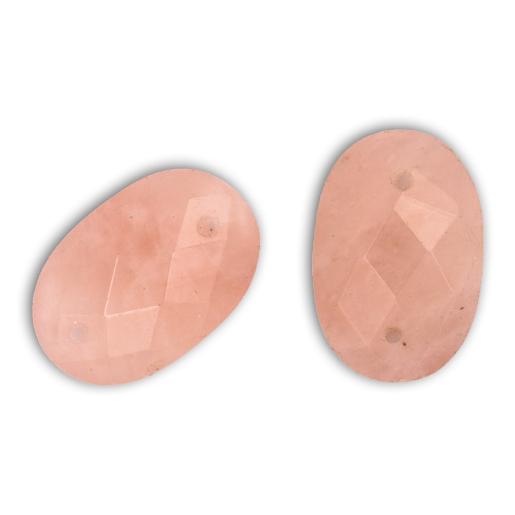 Cabujón de Cuarzo Rosa facetado