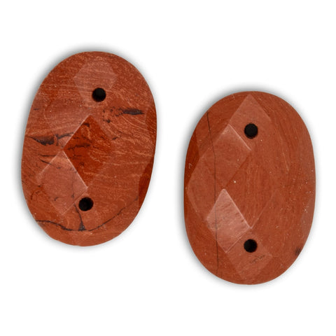 Cabujón de Jaspe Rojo facetado
