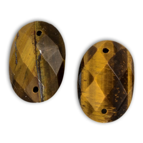 Cabujón de Ojo de Tigre facetado