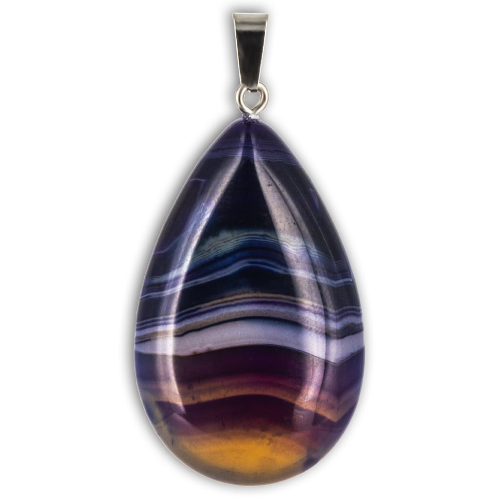 Colgante de Ágata Morada Lágrima