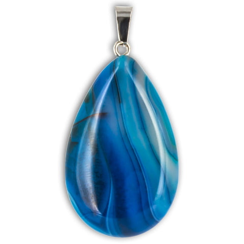 Colgante de Ágata Azul Lágrima