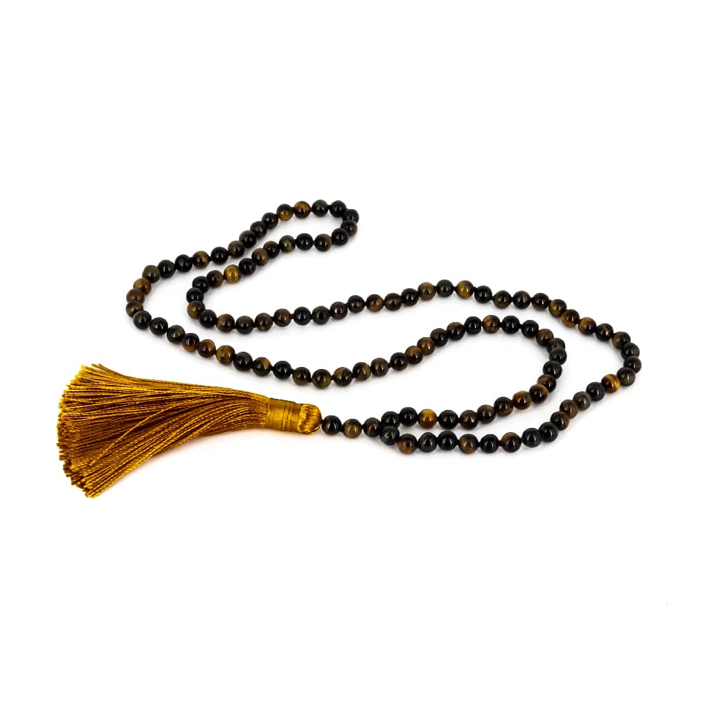 Collar Japa Mala de Ojo de Tigre